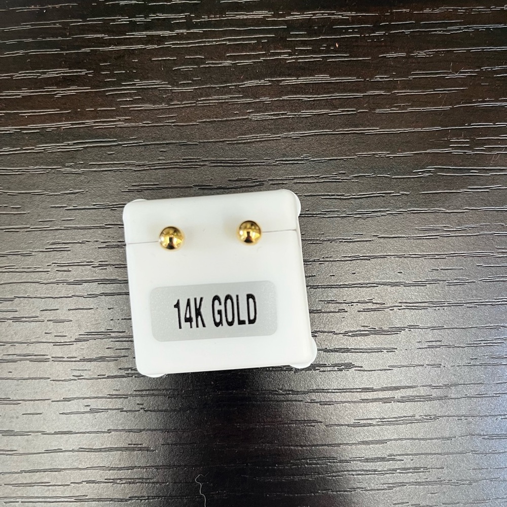 14K Gold Stud Earrings